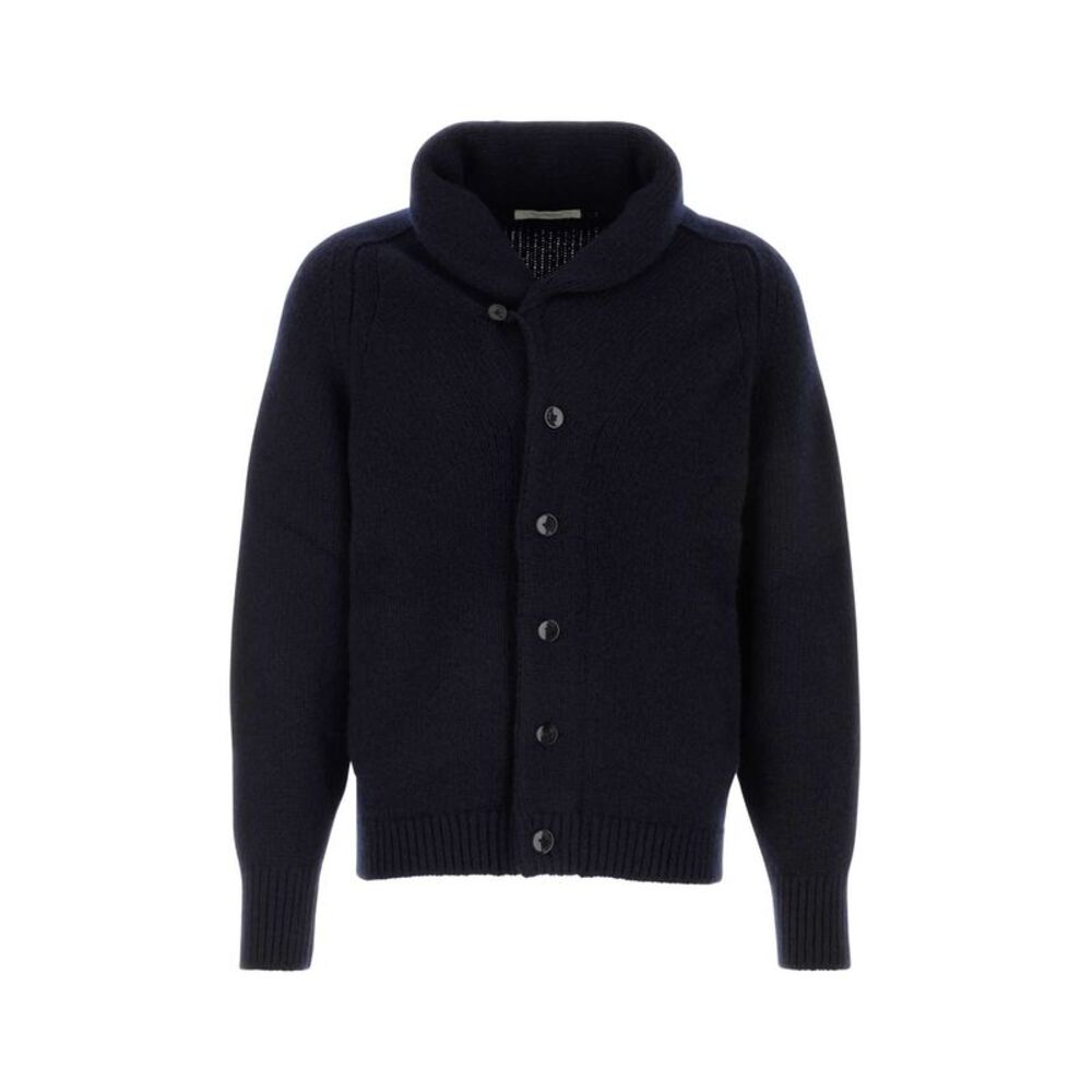 Umit Benan Men Dark Blue Cashmere Blend Montana Cardigan